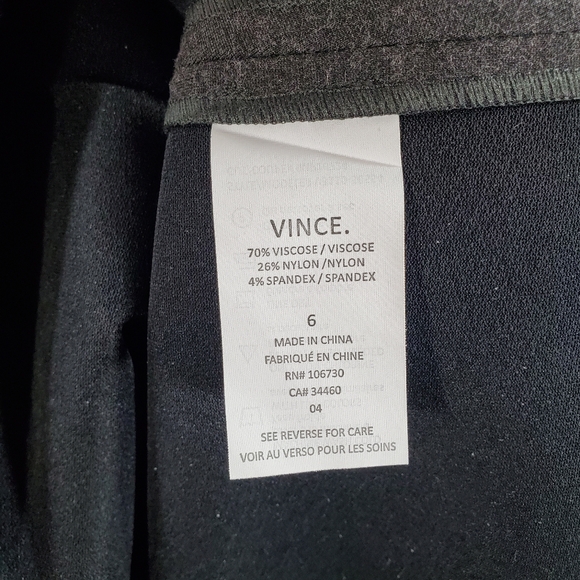 Vince Sleeveless Pleated Dress Charcoal Gray Drop Waist 2 Side Pockets Size 6 - Picture 8 of 8